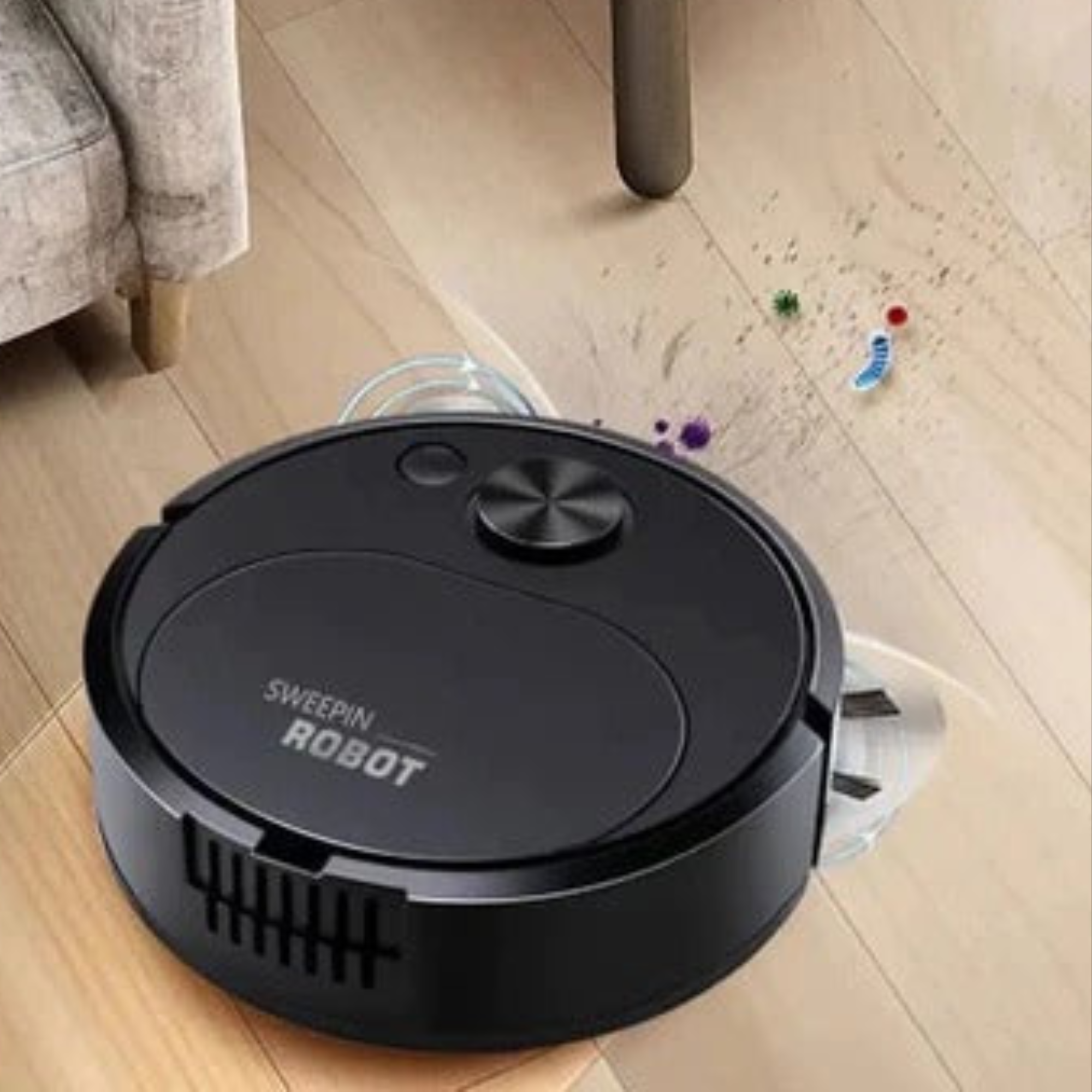 Smart Robotic Vacuum Cleaner – USB Rechargeable Floor Cleaner